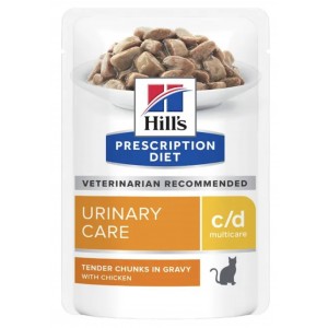 Hill’s 貓用處方濕包 - c/d 泌尿系統護理配方(雞肉味) 85g (12包)