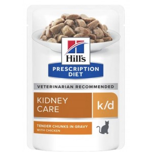Hill’s 貓用處方濕包 - k/d 腎臟護理配方(雞肉味) 85g (12包) 