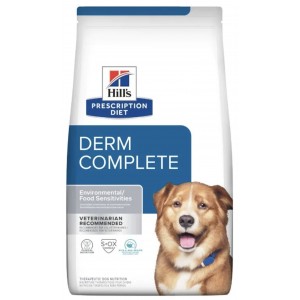 Hill's 犬用處方乾糧 - Derm Complete 環境及食物過敏配方標準粒 14.3lbs