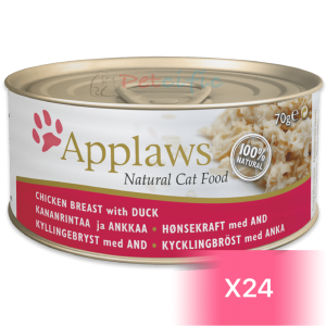 Applaws 愛普士 貓罐頭 - 雞胸肉、鴨 156g (24罐)