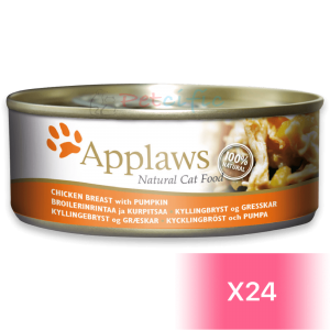 Applaws 愛普士 貓罐頭 - 雞胸肉、南瓜 156g (24罐)