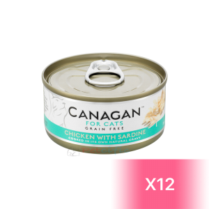 Canagan 原之選 貓罐頭 - 雞肉、沙丁魚 75g (12罐)
