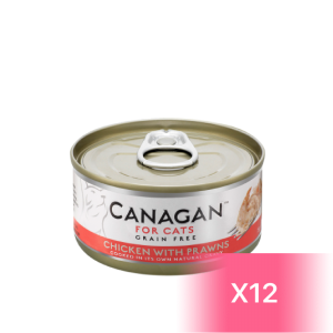 Canagan 原之選 貓罐頭 - 雞肉、蝦肉 75g (12罐)