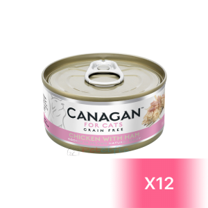 Canagan 原之選 貓罐頭 - 雞肉、火腿 75g (12罐)