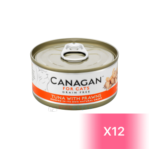 Canagan 原之選 貓罐頭 - 吞拿魚、蝦 75g (12罐)