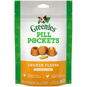 Greenies Pill Pockets 犬隻雞肉味餵膠囊藥丸輔助小食 7.9oz