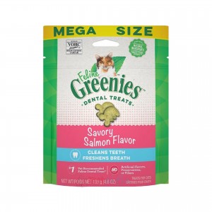 Greenies 潔齒貓小食 - 三文魚味 4.6oz