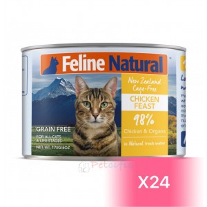 Feline Natural 貓罐頭 - 雞肉盛宴 170g (24罐)