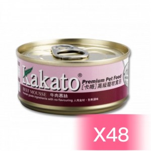 Kakato 貓狗慕絲罐頭 - 牛肉慕絲 70g (48罐)