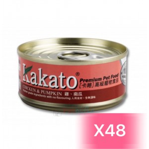 Kakato 貓狗罐頭 - 雞肉、南瓜 170g (48罐)