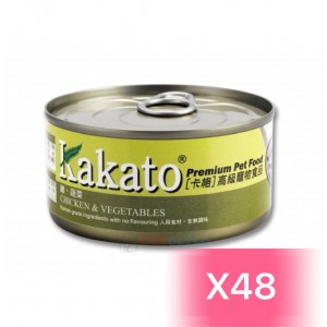 Kakato 貓狗罐頭 - 雞肉、蔬菜 170g (48罐)
