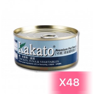 Kakato 貓狗罐頭 - 雞肉、吞拿魚、蔬菜 170g (48罐)