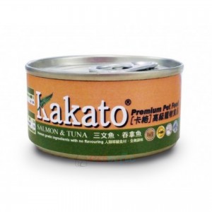 Kakato 貓狗罐頭 - 吞拿魚、三文魚 170g