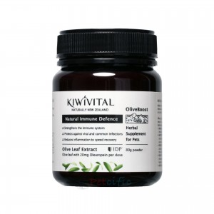 Kiwivital 寵物專用橄欖葉草療強免疫配方 80g 【送：BioRescue 皮膚噴霧35ml】