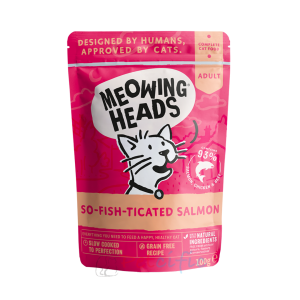 Meowing Heads 成貓濕包 - 三文魚、雞肉及草飼牛 100g