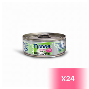 Monge 貓罐頭 - 雞肉配蘆筍 80g (24罐)