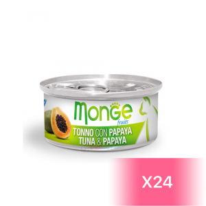 Monge 貓罐頭 - 吞拿魚木瓜 80g (24罐)