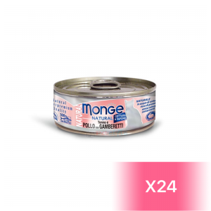 Monge 貓罐頭 - 吞拿魚雞肉拼海蝦 80g (24罐)