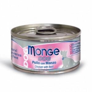 Monge 狗罐頭 - 雞肉拼牛肉(肉絲配方) 95g