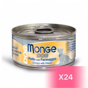 Monge 狗罐頭 - 雞肉芝士(肉絲配方) 95g (24罐)