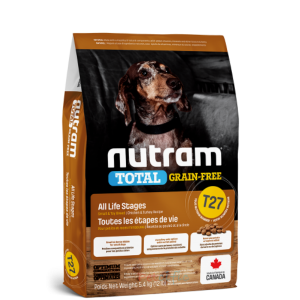 Nutram 紐頓 無薯無穀小型成犬乾糧 - T27小型成犬雞肉, 火雞及鴨肉配方 5.4kg