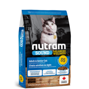 Nutram 紐頓 成貓及老貓乾糧 - S5雞肉及三文魚配方 5.4kg