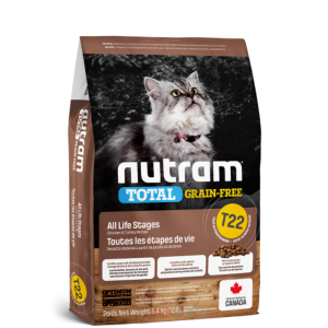 Nutram 紐頓 無薯無穀成貓乾糧 - T22雞肉及火雞配方 5.4kg