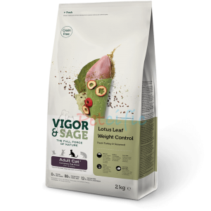Vigor & Sage 無穀物成貓乾糧 - 荷葉減重配方 2kg