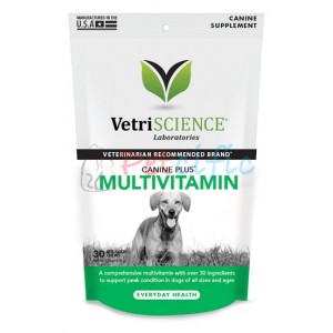 VetriScience Canine Plus Multivitamin 犬隻多種維生素咀嚼肉粒 30粒