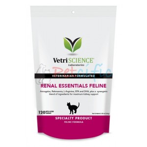 VetriScience Renal Essentials 貓隻腎臟補充咀嚼肉粒 (120粒)