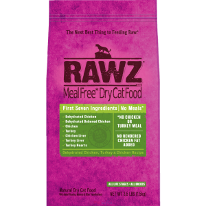 Rawz 無穀物全貓乾糧 - 脫水雞肉、火雞肉、雞肉配方 3.5lbs