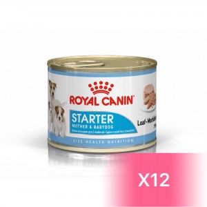 Royal Canin 幼犬罐頭 - 初生犬及母犬營養慕絲 195g (12罐)