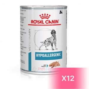 Royal Canin 犬用處方罐頭 - Hypoallergenic 低敏感配方 400g (12罐)