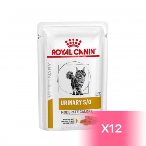 Royal Canin 貓用處方濕包 - Urinary S/O Moderate Calorie 防尿石(適量卡路里)配方 UMC34 85g (12包)