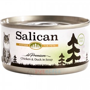 Salican 挪威森林貓罐頭 - 鮮雞肉、鴨肉(清湯) 85g