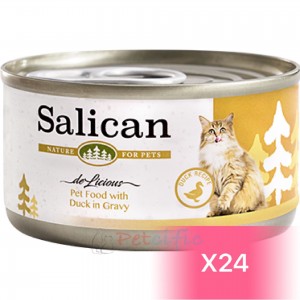 Salican 挪威森林貓罐頭 - 鴨肉(肉汁) 85g (24罐)