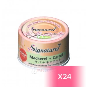 Signature7 無膠貓罐頭 - 鯖魚、胡蘿蔔 (關節保健Wednesday) 70g (24罐)