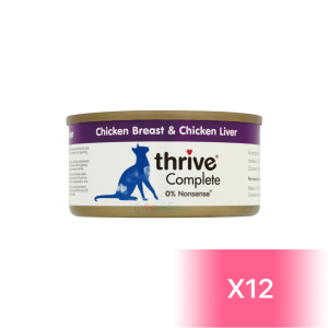 Thrive 脆樂芙 貓罐頭 - 鮮雞胸肉、鮮雞肝 75g (12罐)