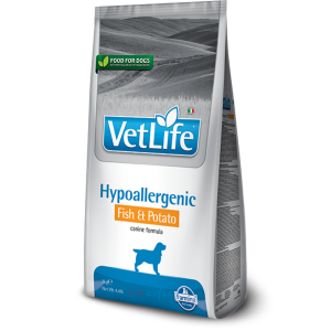 Vet Life 犬用處方乾糧 - Hypoallergenic(Fish&Potato) 低敏配方(魚、薯仔) 12kg