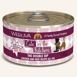 WeRuVa 廚房肉汁系列貓罐頭 - 雞湯、無骨去皮雞肉、牛肉、牛肺(The Double Dip) 90g