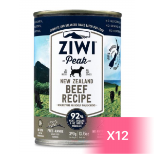 ZiwiPeak 巔峰 鮮肉狗罐頭 - 牛肉配方 390g (12罐)
