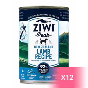 ZiwiPeak 巔峰 鮮肉狗罐頭 - 羊肉配方 390g (12罐)