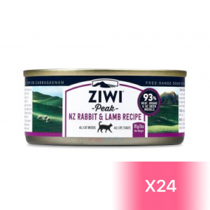 ZiwiPeak 巔峰 鮮肉貓罐頭 - 兔肉配羊肉配方 85g (24罐)