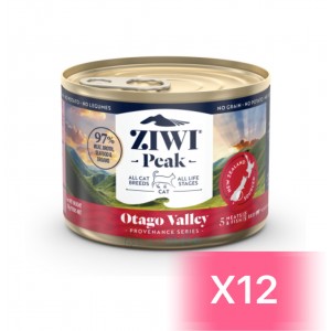 ZiwiPeak 巔峰 鮮肉貓罐頭 - 奧塔哥山谷(牛肉、鹿肉、羊肉、藍鱈魚、長尾鱈魚)配方 170g (12罐)