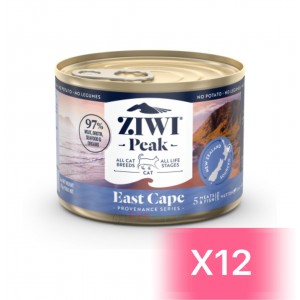 ZiwiPeak 巔峰 鮮肉貓罐頭 - 東角(羊肉、山羊肉、海鱒、擬鰺、鯖魚)配方 170g (12罐)