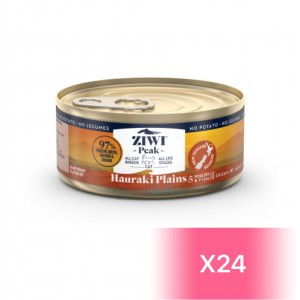 ZiwiPeak 巔峰 鮮肉貓罐頭 - 豪拉基平原(雞肉、海鱒、鴨肉、火雞肉)配方 85g (24罐)