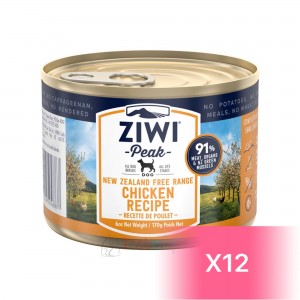 ZiwiPeak 巔峰 鮮肉狗罐頭 - 放養雞肉配方 170g (12罐)