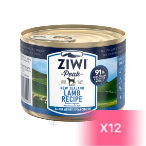 ZiwiPeak 巔峰 鮮肉狗罐頭 - 羊肉配方 170g (12罐)