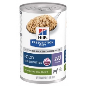 Hill’s 犬用處方罐頭 - z/d Ultra 低脂水解大豆配方 13oz (12罐) 