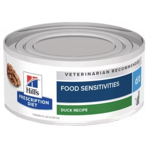 Hill’s 貓用處方罐頭 - d/d 皮膚/食物敏感配方(鴨肉味) 5.5oz (24罐)